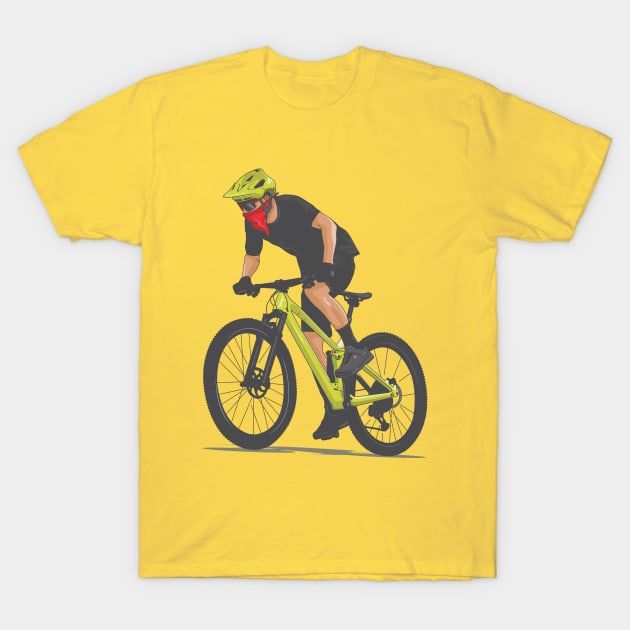 mountain bike rider T-Shirt by savya std22